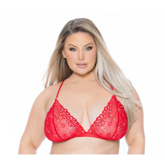 QUEEN MIX & MATCH SOFT BRA TOP - RED - Picture 1 of 2